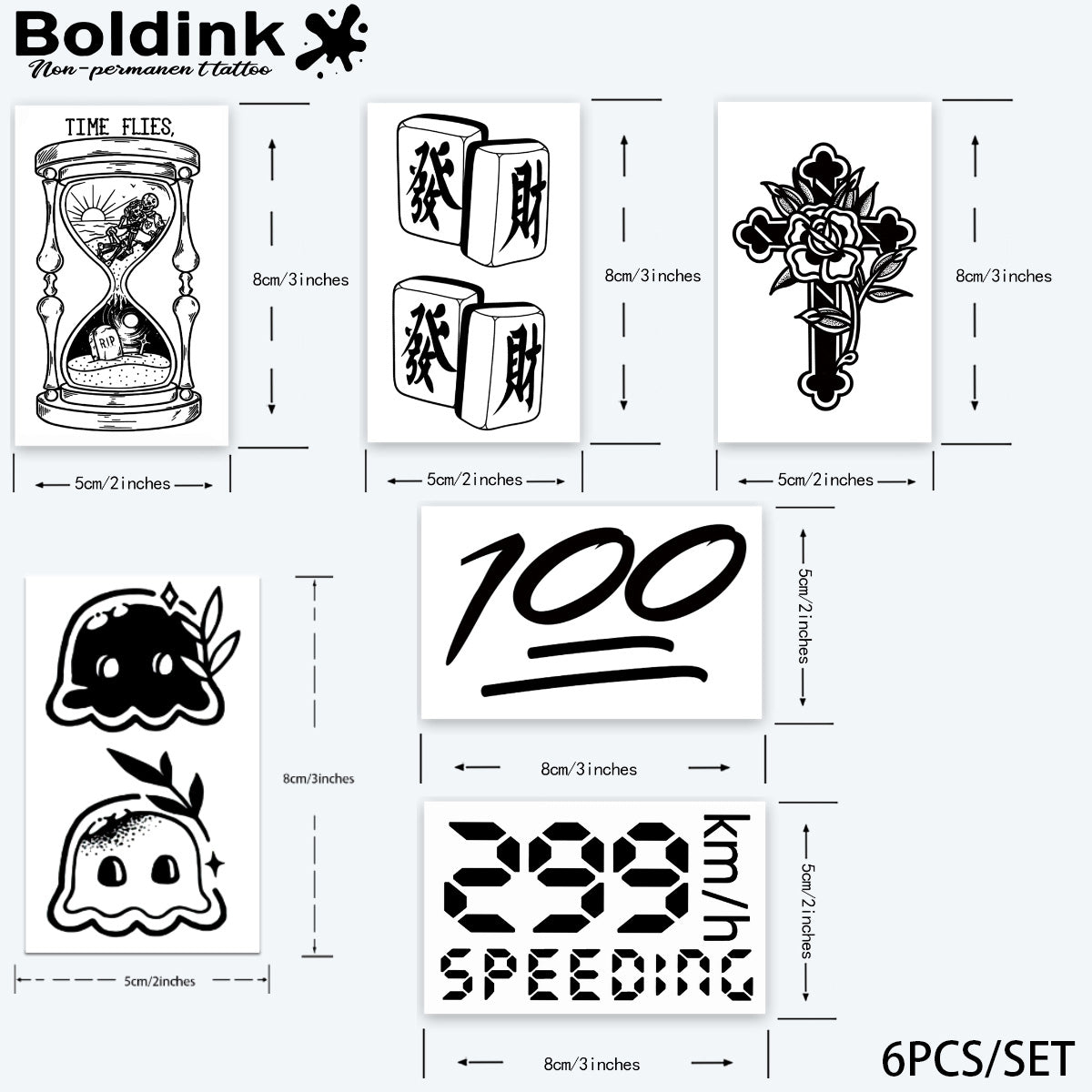 6 Sheets small tattoo Combination 1