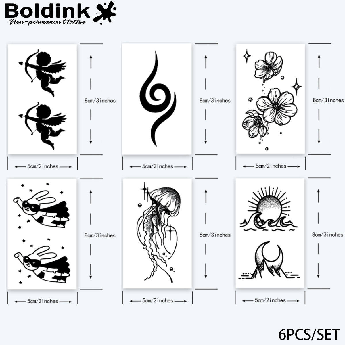6 Sheets small tattoo Combination 9
