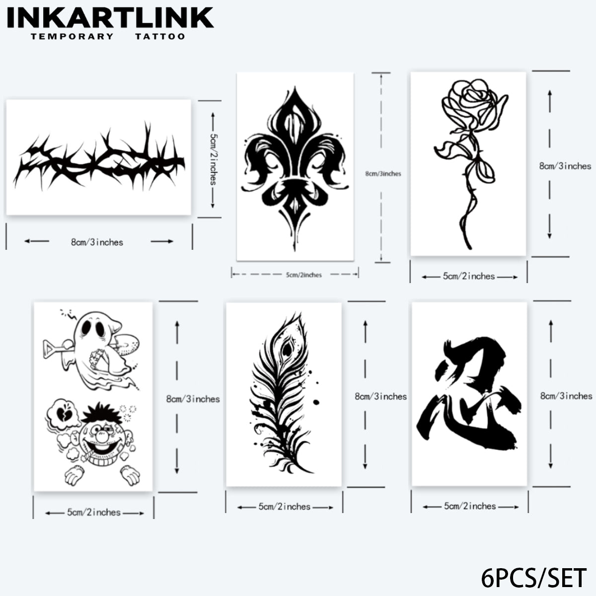 6 Sheets small tattoo Combination 6