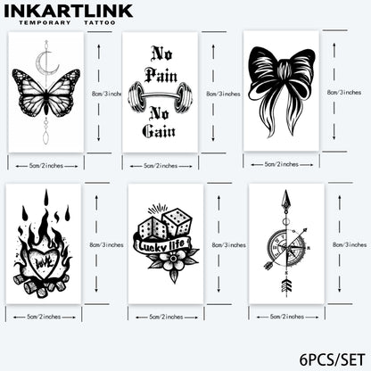 6 Sheets small tattoo Combination 3