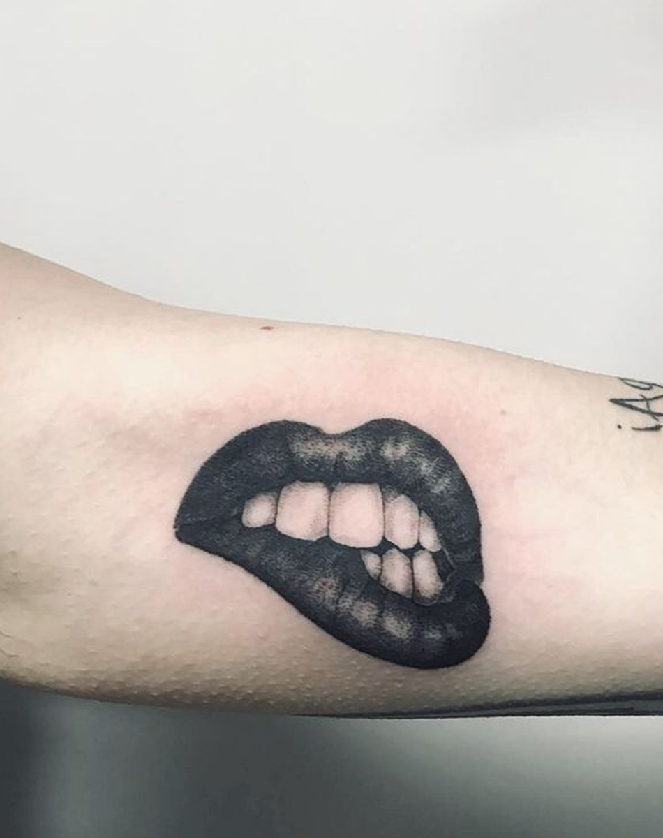 Lip-biting