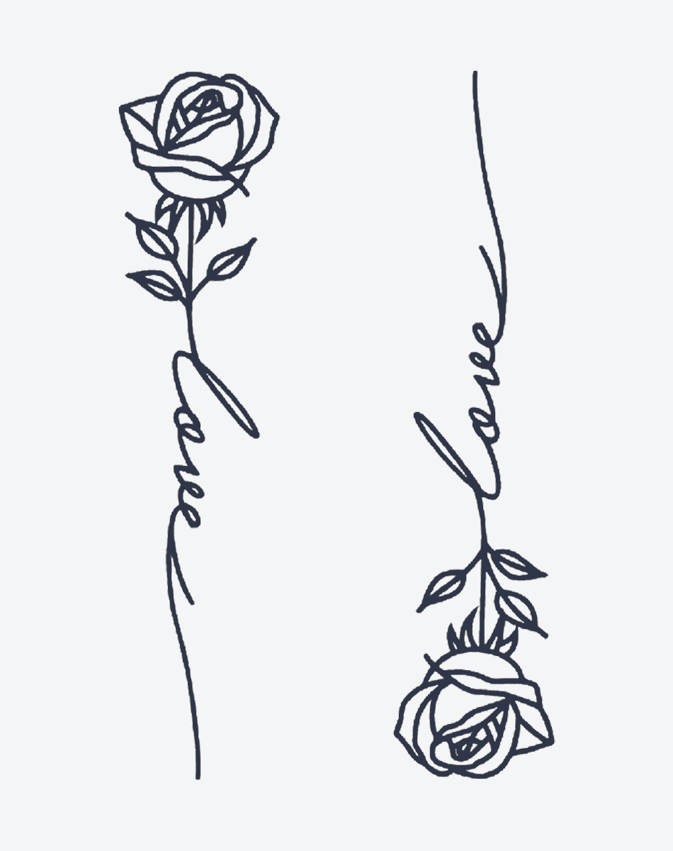 Beautiful Black and Grey Rose Tattoos on Hand