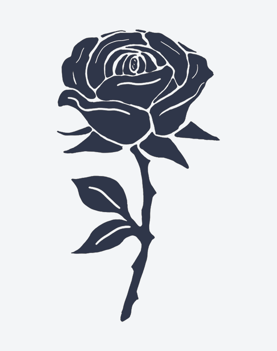 5 Rosen Tattoo Aufkleber Blau – Temporäre Haut-Tattoos, Wasserfest