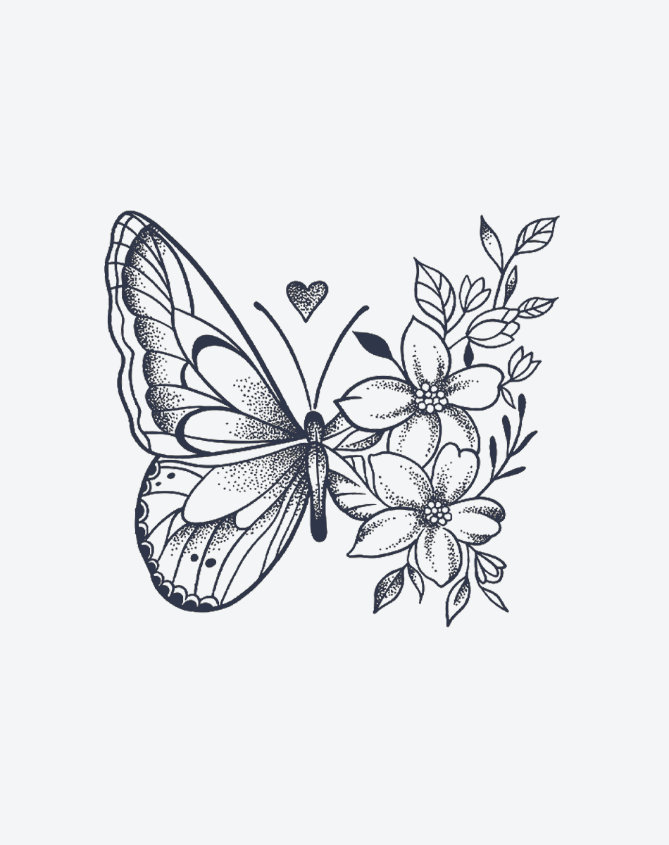 Butterfly and Flower Tattoo Magic