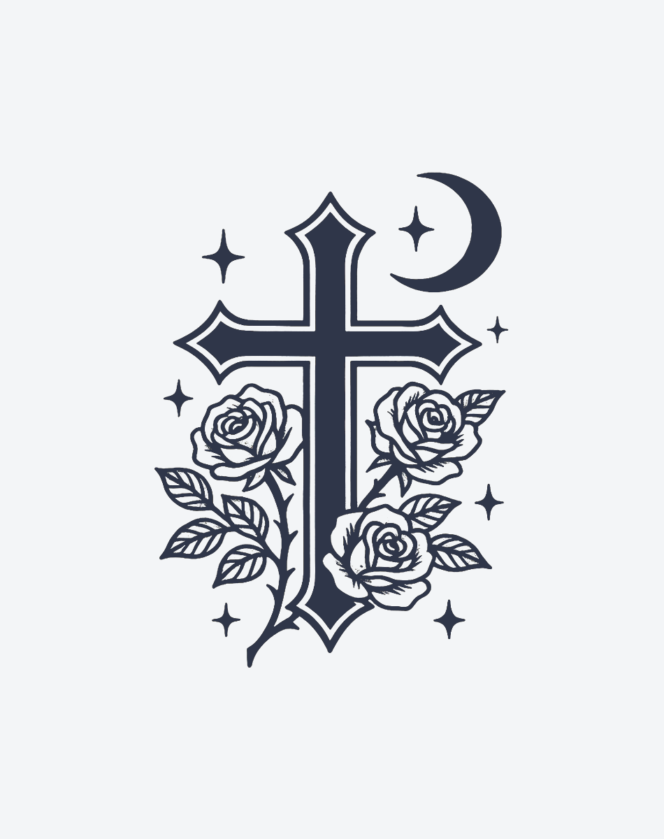 Gothic Rose Cross – INKARTLINK