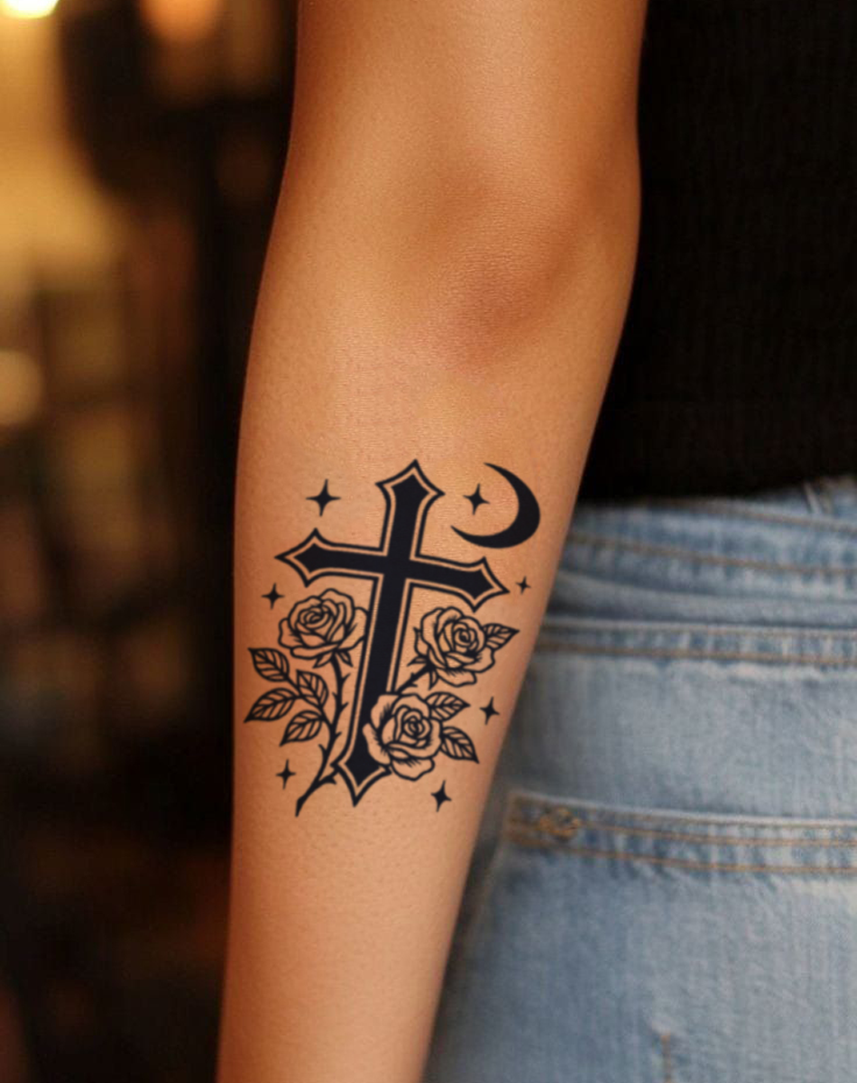 Gothic Rose Cross