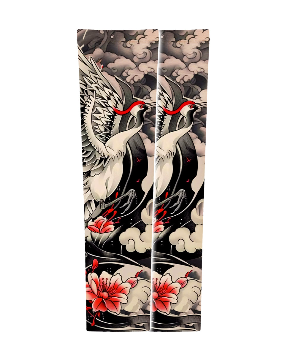 Crimson Bloom & Crane