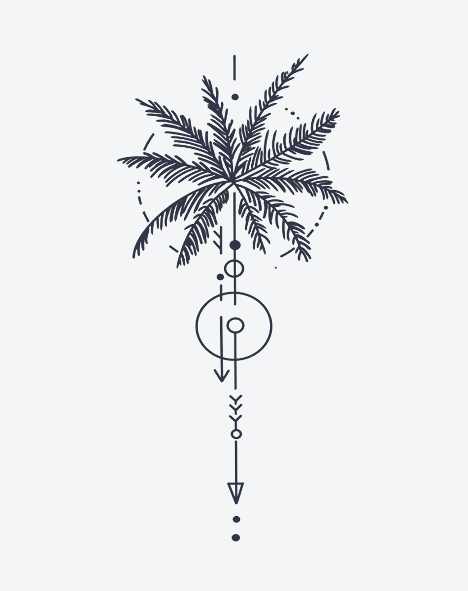coconut palm tattoo Coconut Tree Temporary Tattoo Designs – INKARTLINK