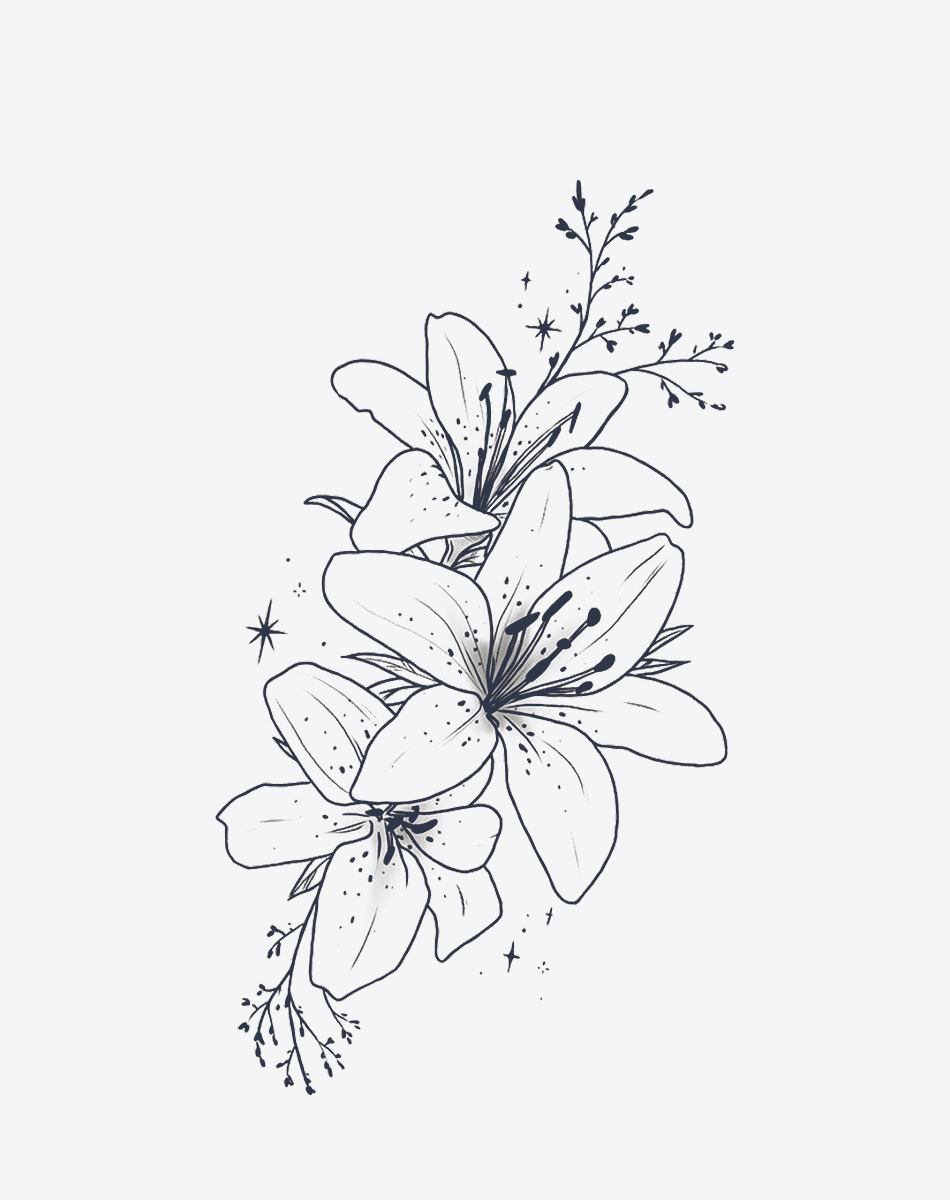 lily flower tattoo design Elegant Lily Flower