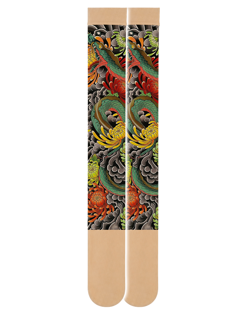 Snake and Chrysanthemum