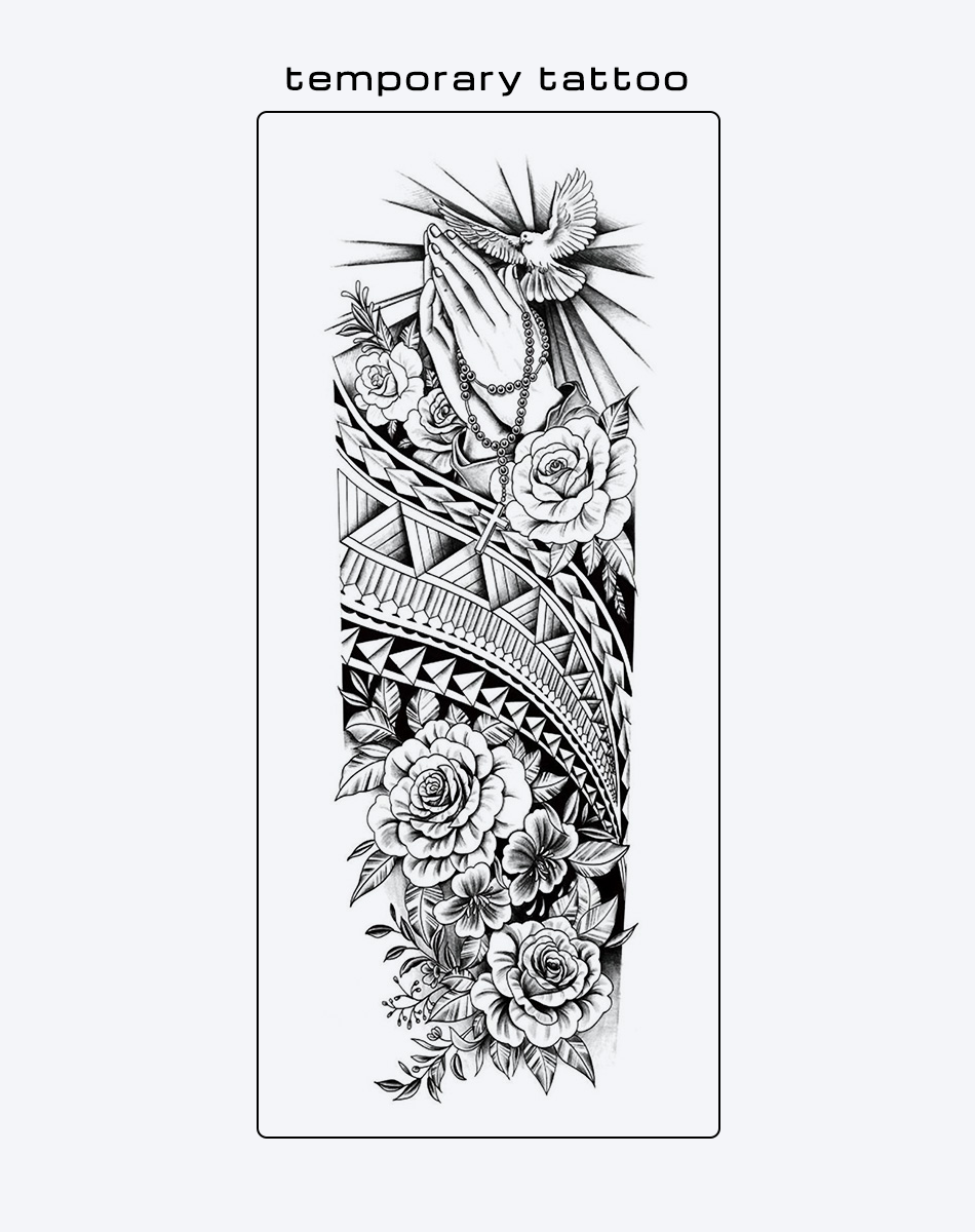 Phoenix & Totem Revival Temporary Tattoo - Power