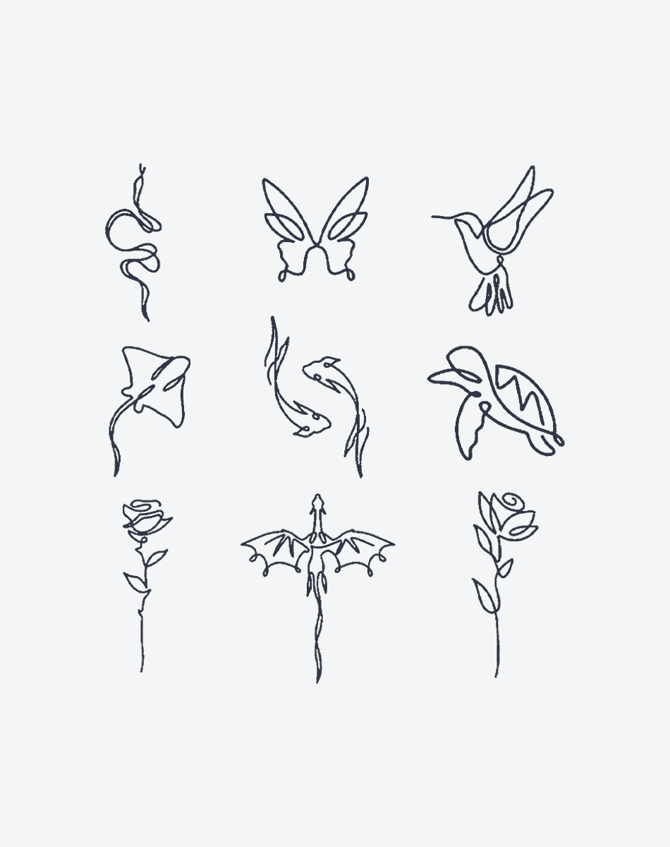 Simple Line Work Tattoos That Move You