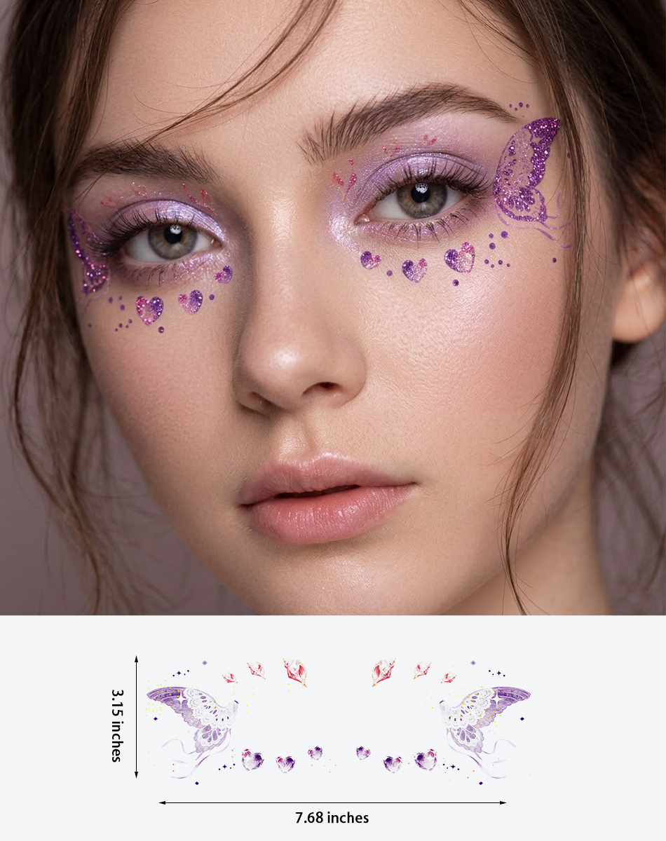 Glitter Heart Butterfly