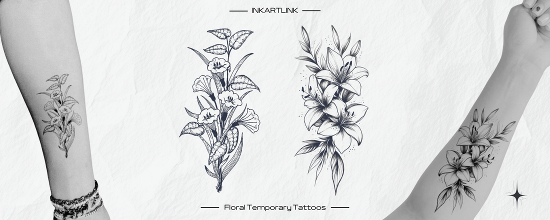 Bloom with Grace: InkArtLink's Floral Temporary Tattoos