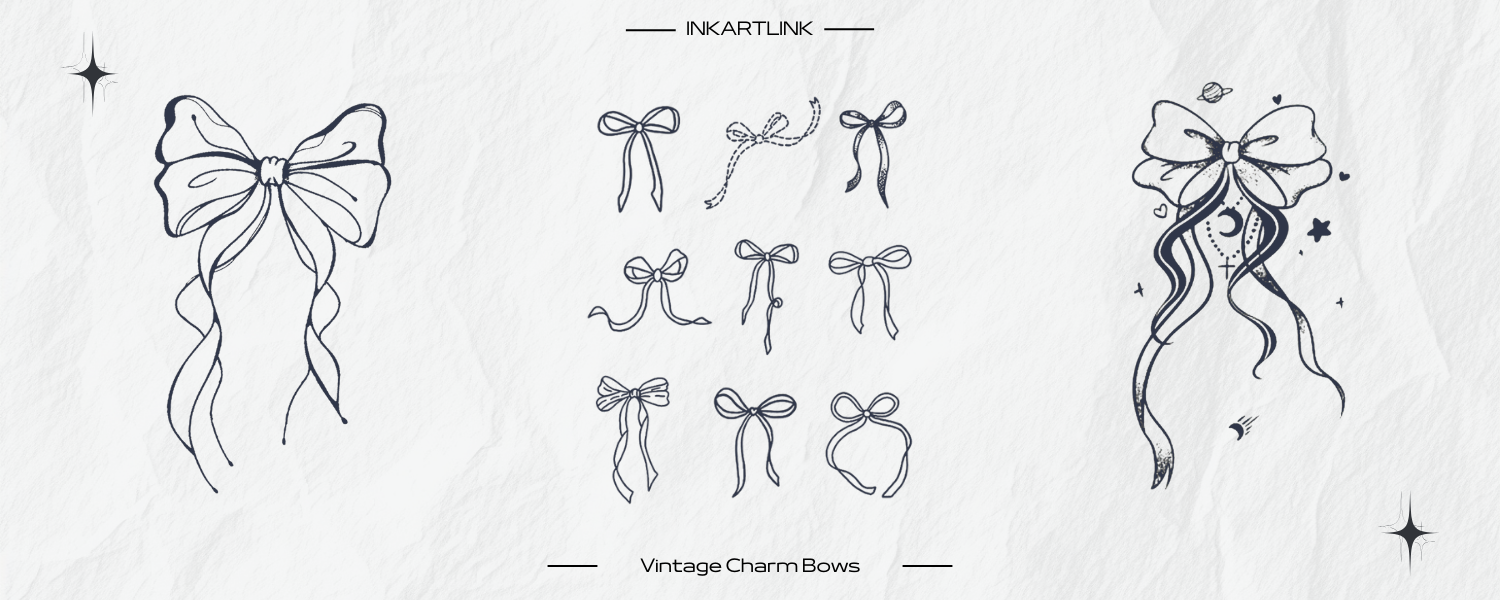 Elegant Bow Tattoo Collection – Feminine & Whimsical Ink