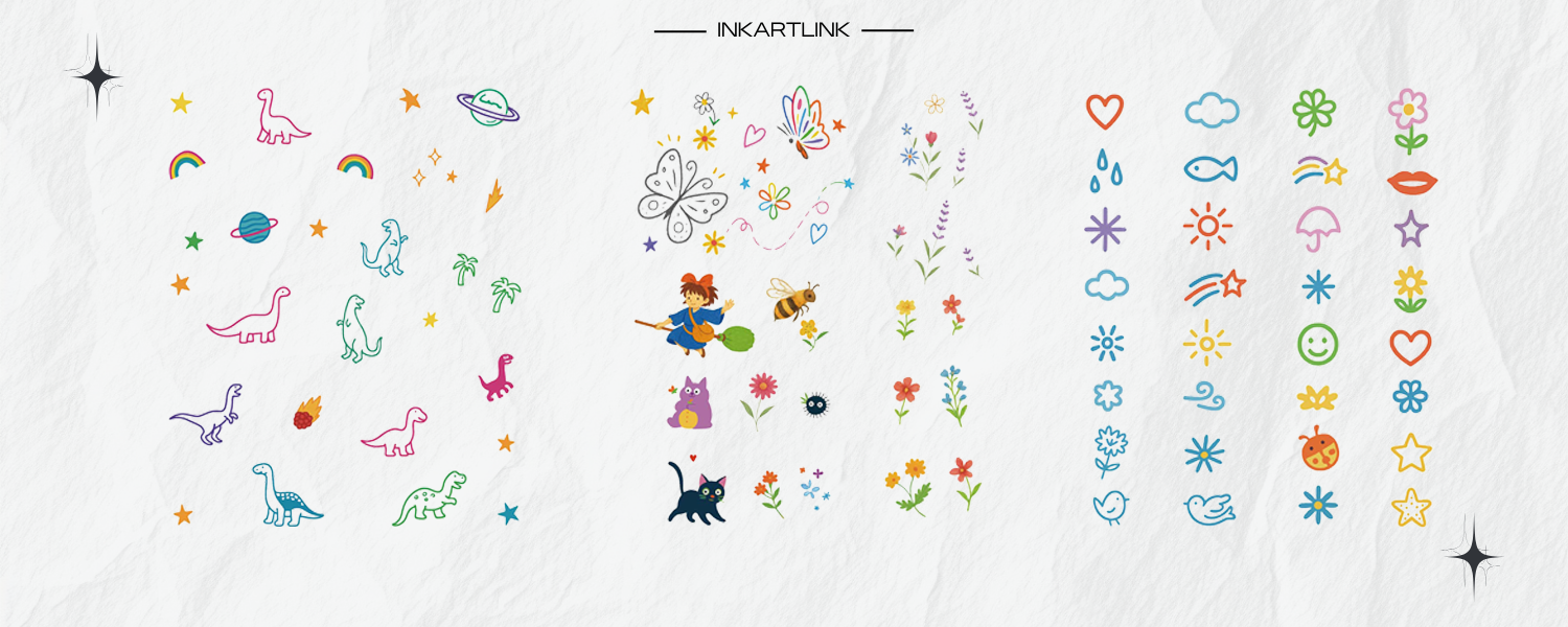 Unleash Your Inner Whimsy with Our Charming Tattoo Collection!