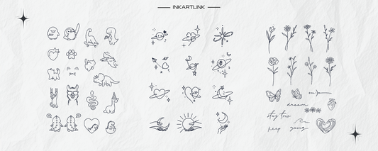 Minimalist Temporary Tattoos – Cute, Cosmic & Floral Designs