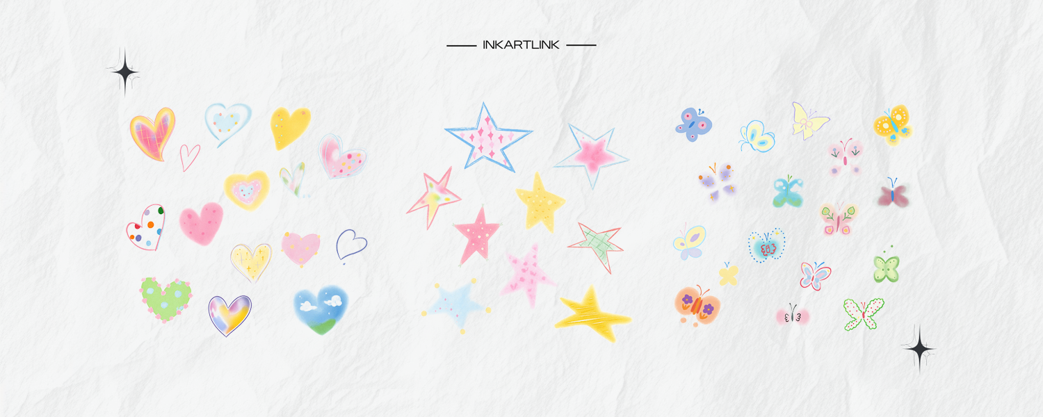 Whimsical Watercolor Tattoo Ideas: Hearts, Stars & Butterflies