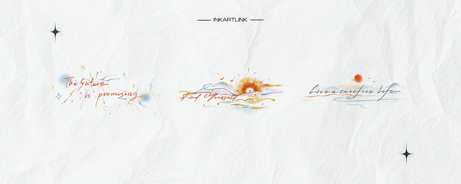 Express Yourself: Artistic Quote & Scenery Temporary Tattoos