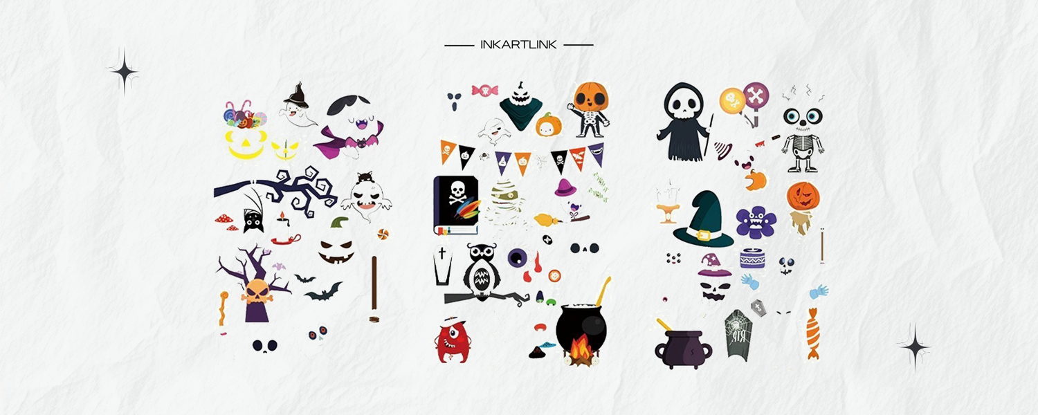 Cute Cartoon Halloween Tattoos: Glow-in-the-Dark Spooky Fun Designs