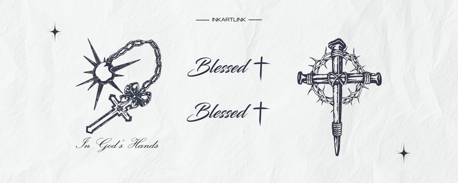 Discreet Winter Style: Men's Behind-the-Ear Faith Tattoo Stickers