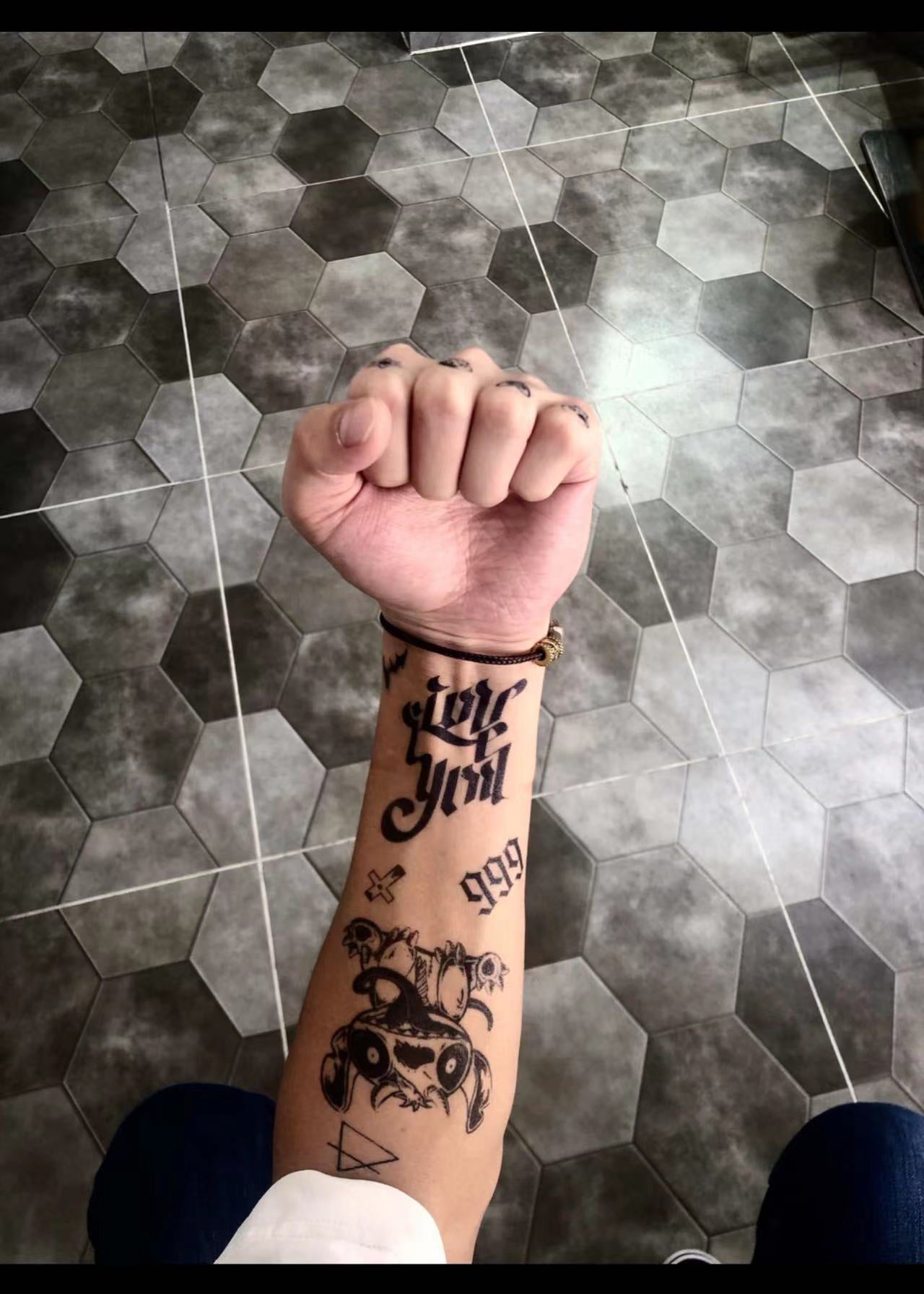 New Design Anime Style Flower Arm Tattoo