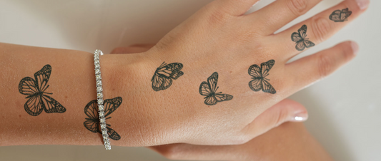 Flutter into Style: Embrace Whimsy with INKARTLINK Butterfly Temporary Tattoos!