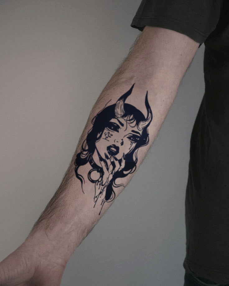 Embrace the Void – The Horned Muse Temporary Tattoo