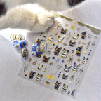 Egyptian Glam Cat Nail Stickers