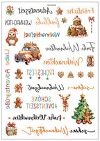 Minimalist Black & White Christmas Candle Decals