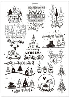 Minimalist Black & White Christmas Candle Decals