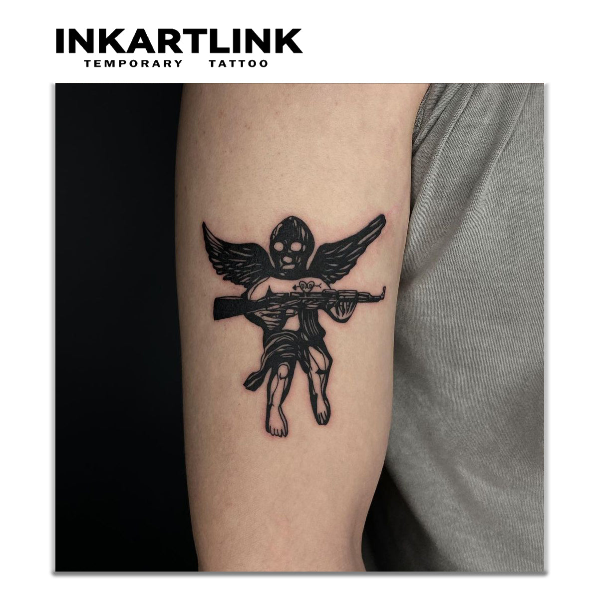 Angel With bird tattoo , Angel With bird tattoo ,Angel With bird sticker, Temporary  tattoo ,tattoo
