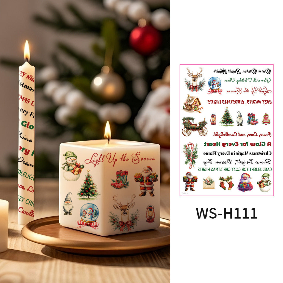Christmas Candle Magic Decals