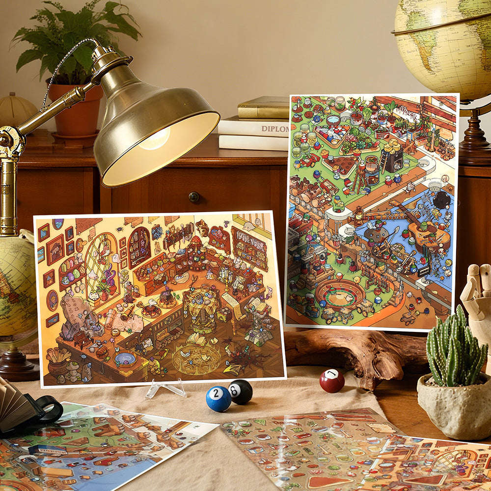 Whimsical Worlds Search & Stick Dioramas