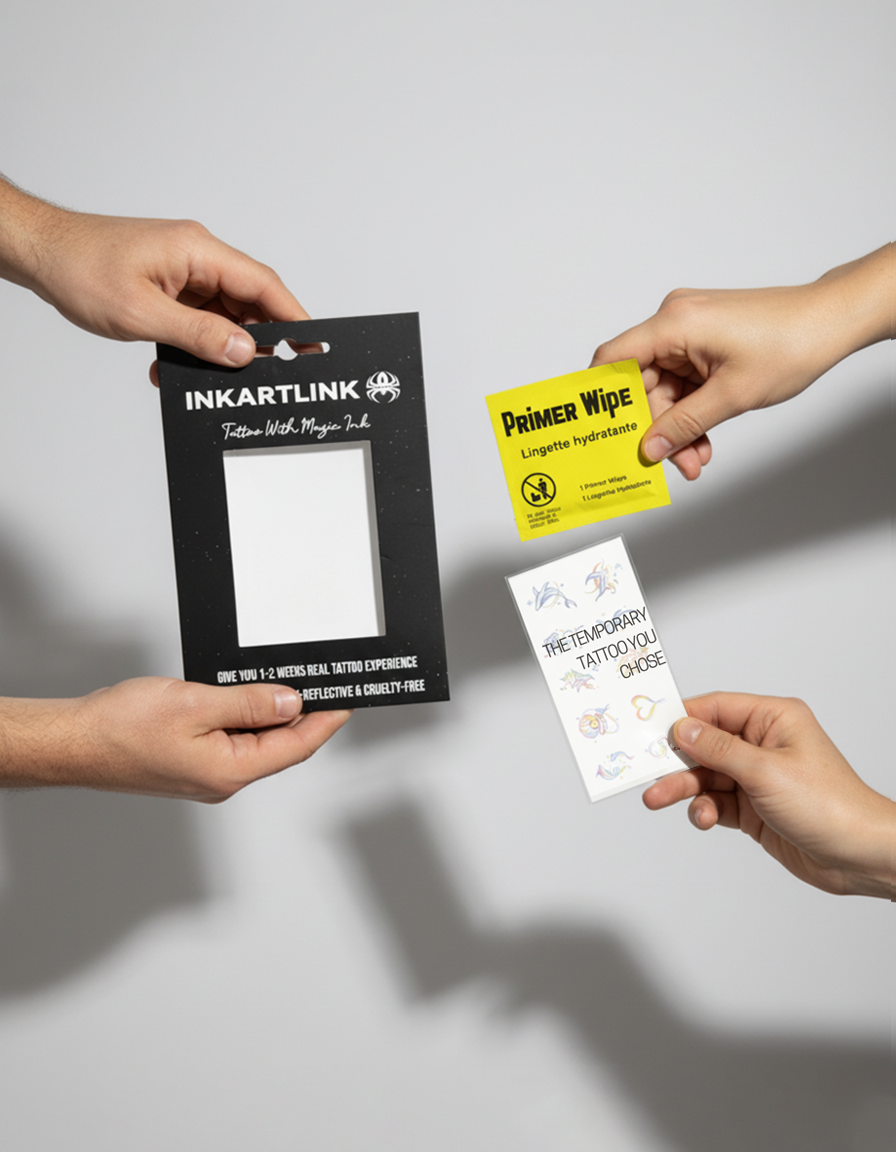 Cosmic Heart Tattoo Temporary Body Art