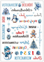 Minimalist Black & White Christmas Candle Decals