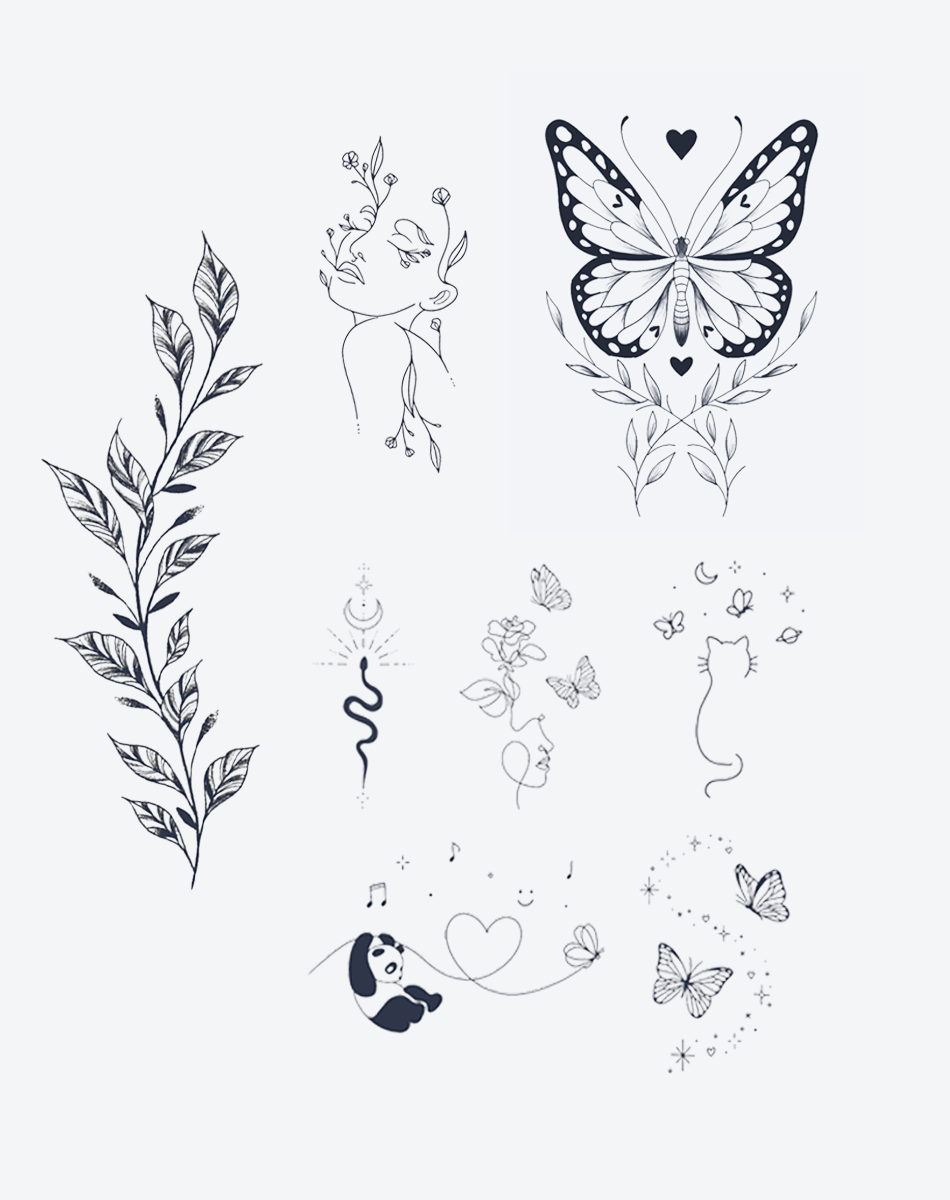 Whispering Flora Tattoo Elegant Design