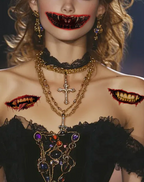 Scary Mouth Stickers | Halloween Temporary Tattoo