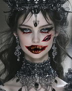 Scary Mouth Stickers | Halloween Temporary Tattoo