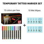 TEMPORARY TATTOO MARKER SET（10-Pack）