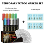 TEMPORARY TATTOO MARKER SET（10-Pack）