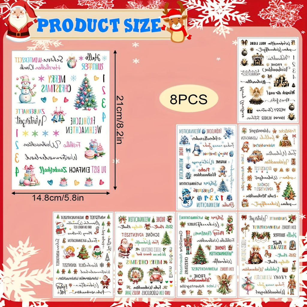 Minimalist Black & White Christmas Candle Decals