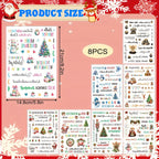 Minimalist Black & White Christmas Candle Decals