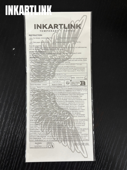 INKARTLINK Wings of Ascent Body Art Stickers Temporary Tattoo
