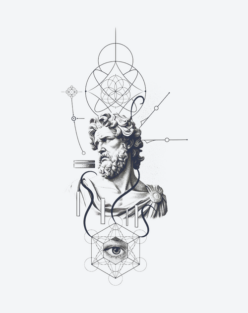 Moderne geometrische Kunst und Platon