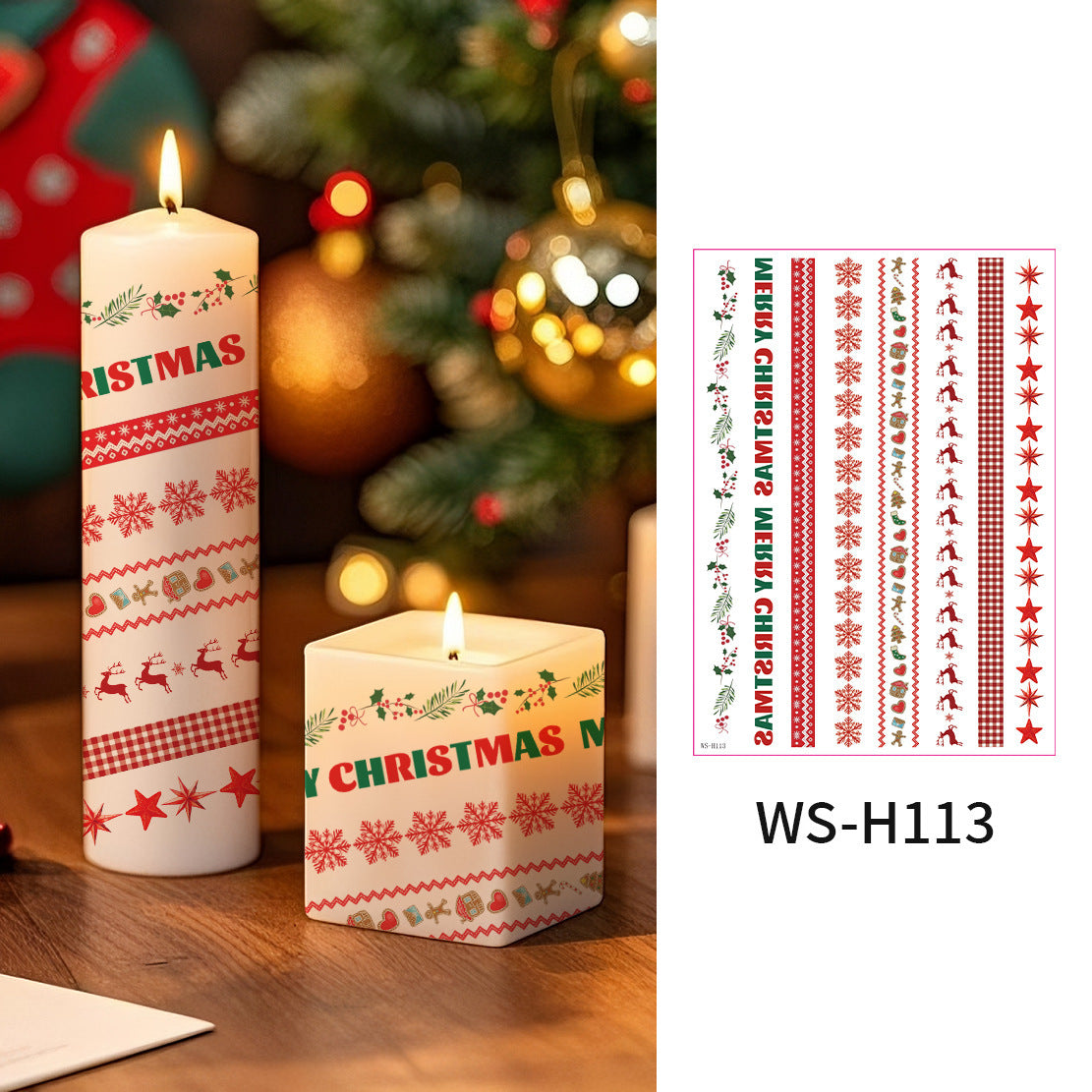 Christmas Candle Magic Decals