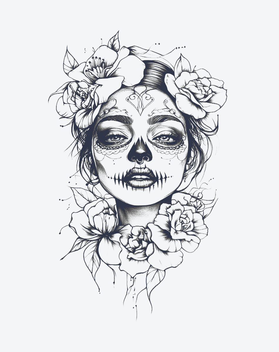 Female clown with flowers