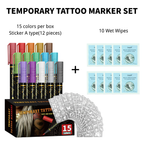 TEMPORARY TATTOO MARKER SET（15-Pack）