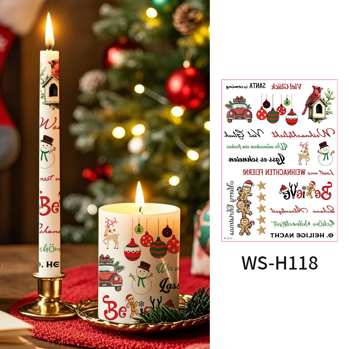 Christmas Candle Magic Decals