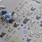 Egyptian Glam Cat Nail Stickers
